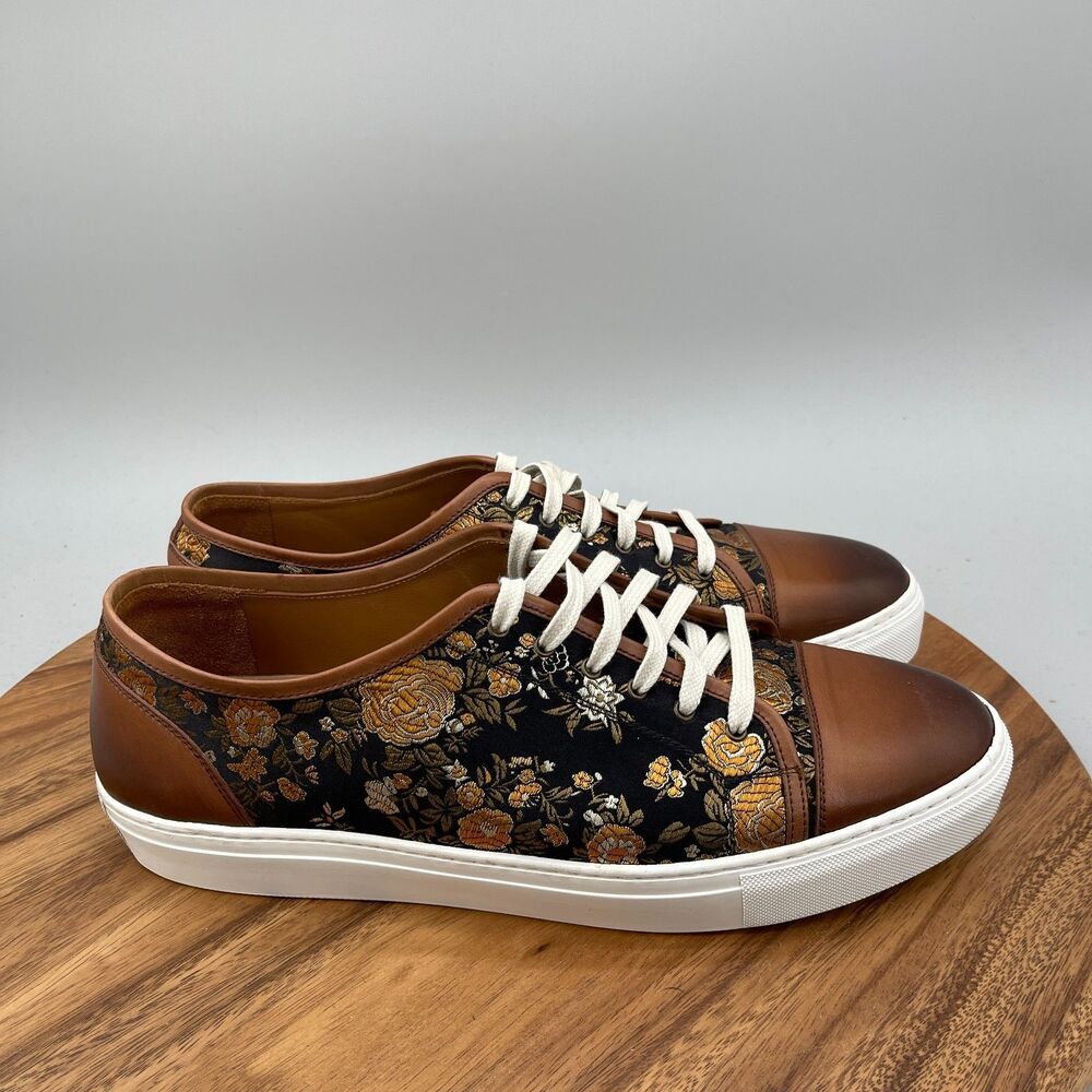 Taft The Jack Shoes Mens Size 13 / 46 Brown Floral Eden Casual Comfort Sneakers